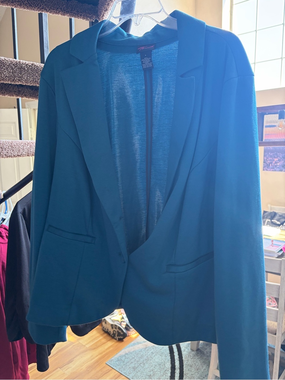 Torrid Teal Open-Front Blazer